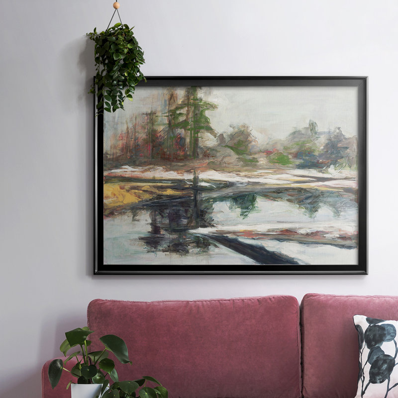 «Quiet Reflection», reproduction sur toile, H 30 po x l 44 po x P 1,5 po, Noir