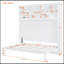 Grand lit escamotable mural avec tablettes supérieures et USB, blanc