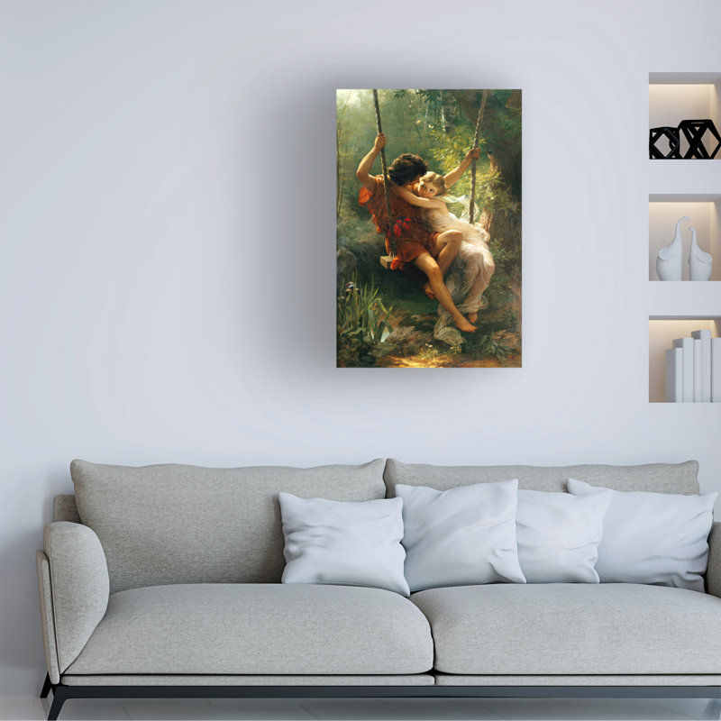 «Springtime Le Printemps» par Pierre Auguste Cot - impression sur toile tendue, H 32 po x l 22 po x P 2 po
