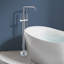 Robinet de baignoire autoportant à poignée simple avec douche à main Topcraft, chrome-51724472