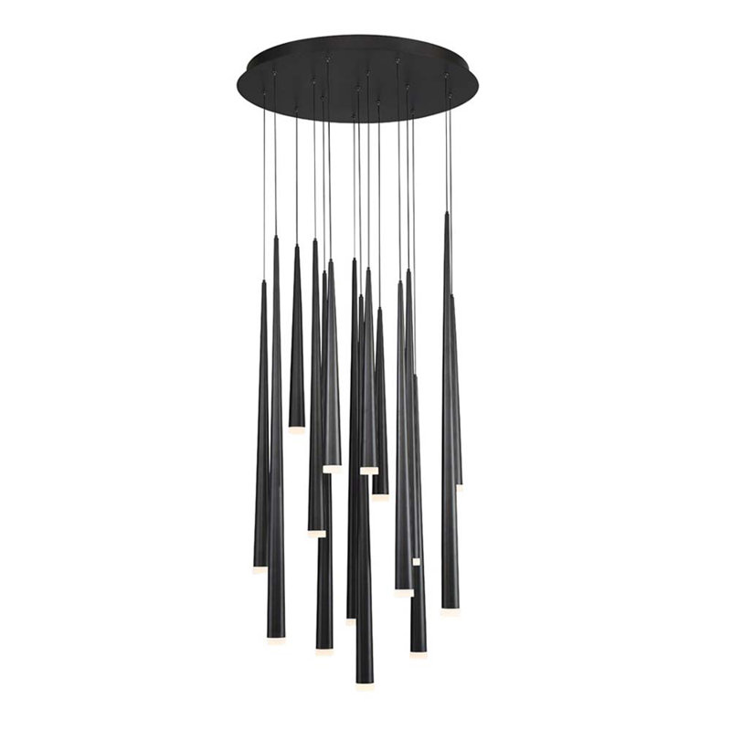 Cascade 15 - Light LED Chandelier, Black