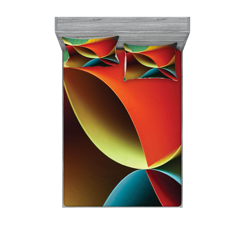 Drap-housse et coussin décoratif Ambesonne, Ensemble de draps pour très grand lit californien