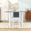 Ensemble de salle à manger 3 pièces à hauteur de comptoir Llayton, table en bois avec 2 chaises rembourrées-958598258