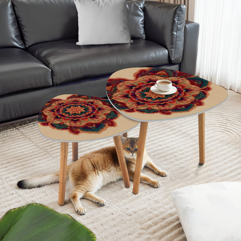 Ensemble de 2 tables basses gigognes Triangle