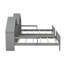Grey Twin Platform Bed With House-Shaped Enticing Headboard And Built-In , Double Construction & Headboard,