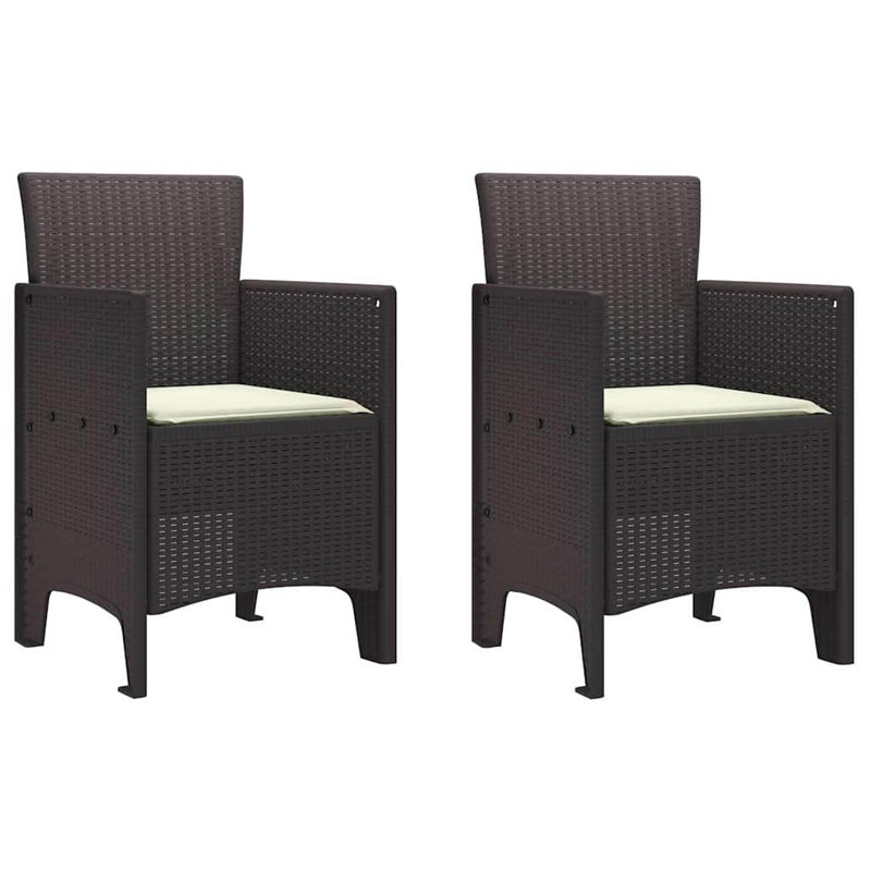 Outdoor Patio Dining Side Chair, Beige, Brown