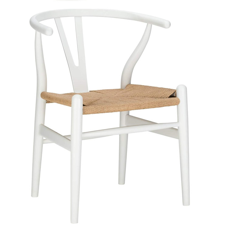 Chaise Woodcord, Blanc, Blanc
