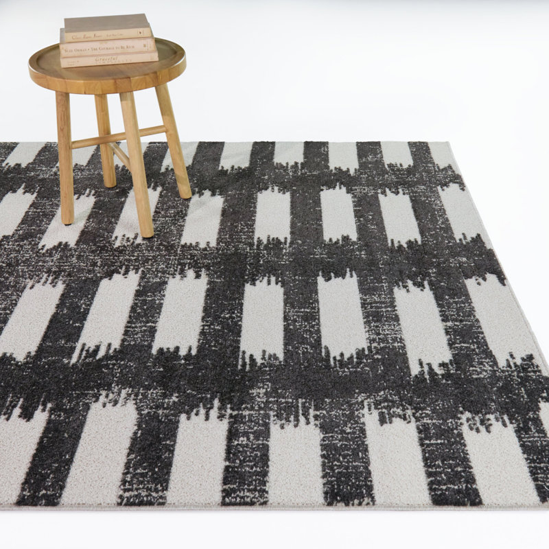 Tapis gris anthracite Armand, 5 pi 3 po x 7 pi