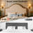 Solid Wood Bed Frame with Upholstered Headboard, Modern Design, No Box Spring Needed-1121259912-1108145652