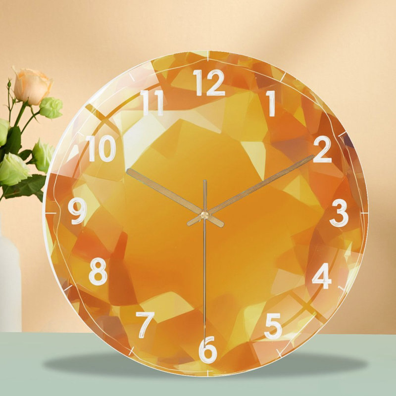Horloge murale facettée 12 po