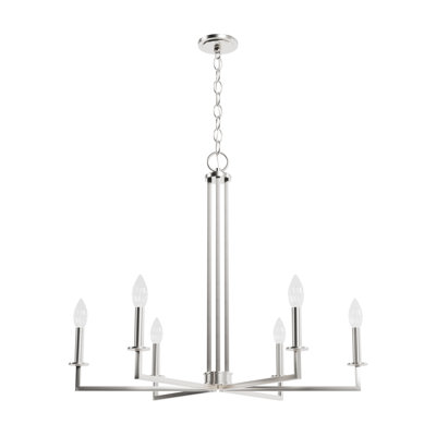 Lustre géométrique classique à 6 lumières