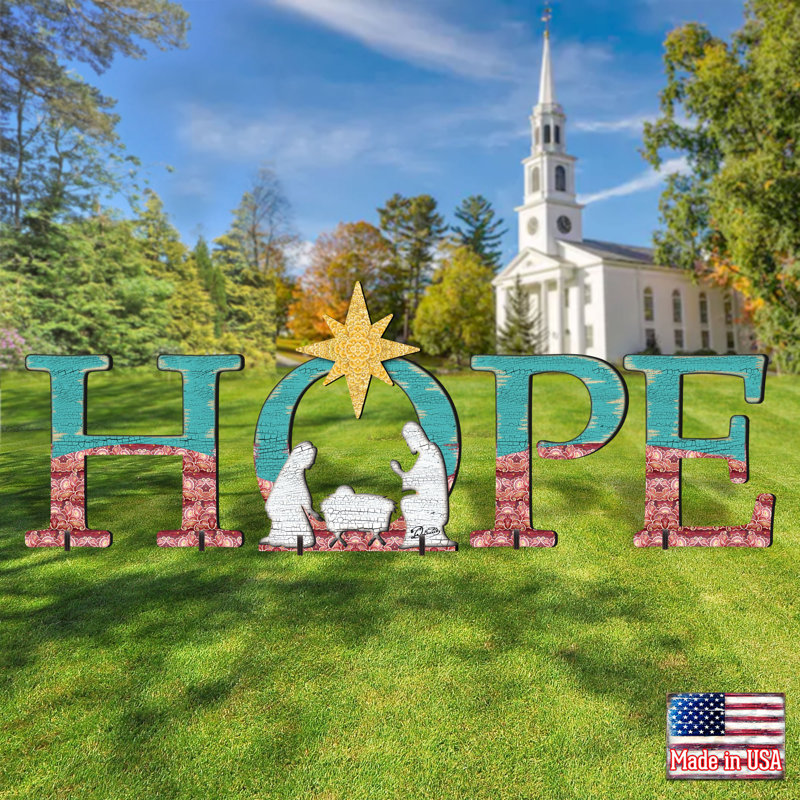 Hope Nativity Yard Lawn Art