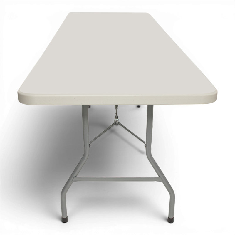 Table de banquet portable robuste en plastique, H 29,5 po x L 72 po x P 30 po, Gris moucheté