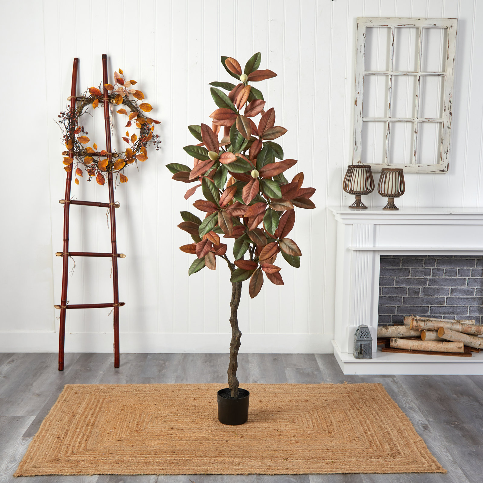 72'' Faux Foliage Tree in Pot Liner