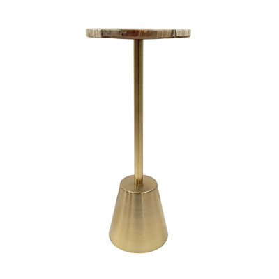 Petrified Wood Top Drink Table