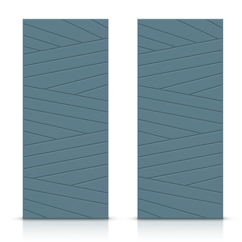 Portes de placard coulissantes à panneaux, Bleu dignité, 60 po x 84 po