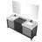 Zilara 80'' Double Bathroom Vanity with Marble Top