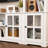 102'' W Entertainment Center With Glass Doors & Adjustable Shelves-691024895