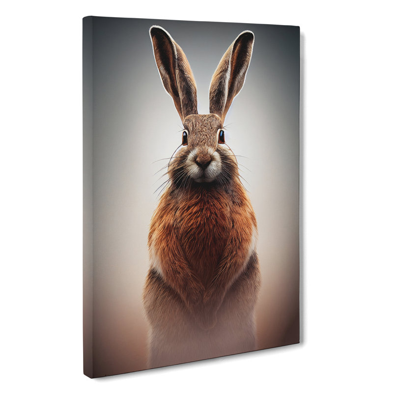 Marvellous Hare - Wrapped Canvas Print, 50cm H x 35cm W x 3cm D