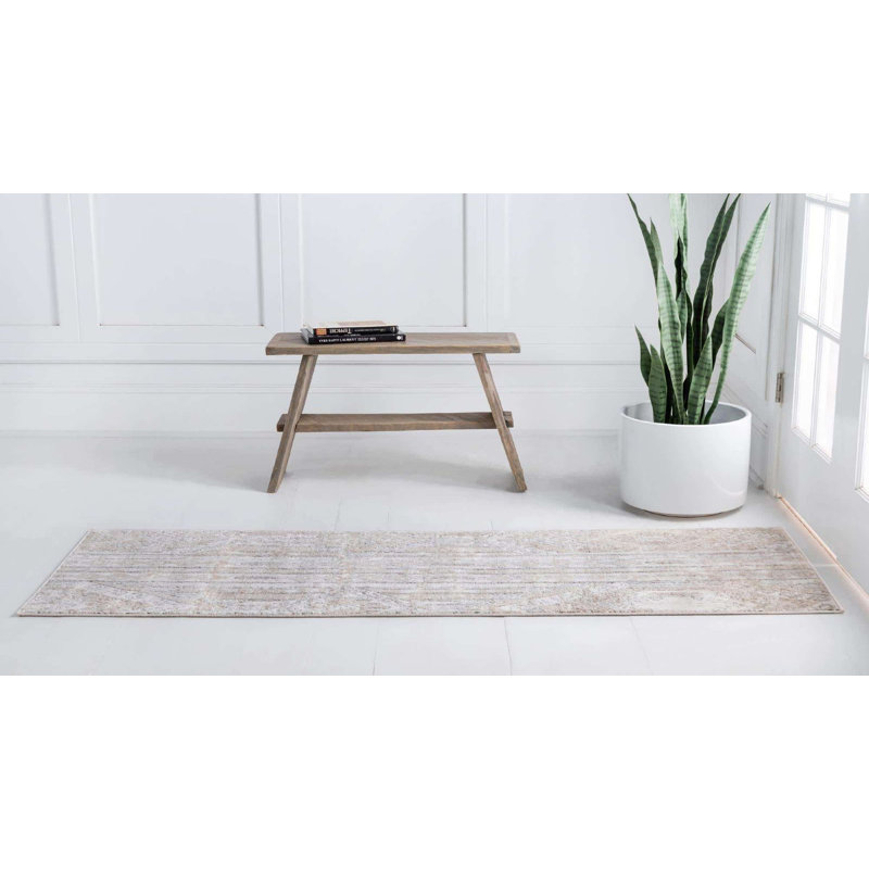 Tapis crème Wenden, Tapis de couloir 2 pi 2 po x 12 pi