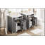 Meuble-lavabo moderne de 48 pouces avec lavabo en céramique, portes à fermeture en douceur, tiroir rabattable et tablettes de porte à double couche pour un rangement élégant-1525433845