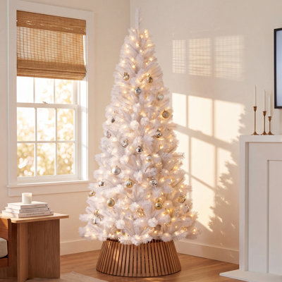 Johvan Pre-Lit Pine Christmas Tree