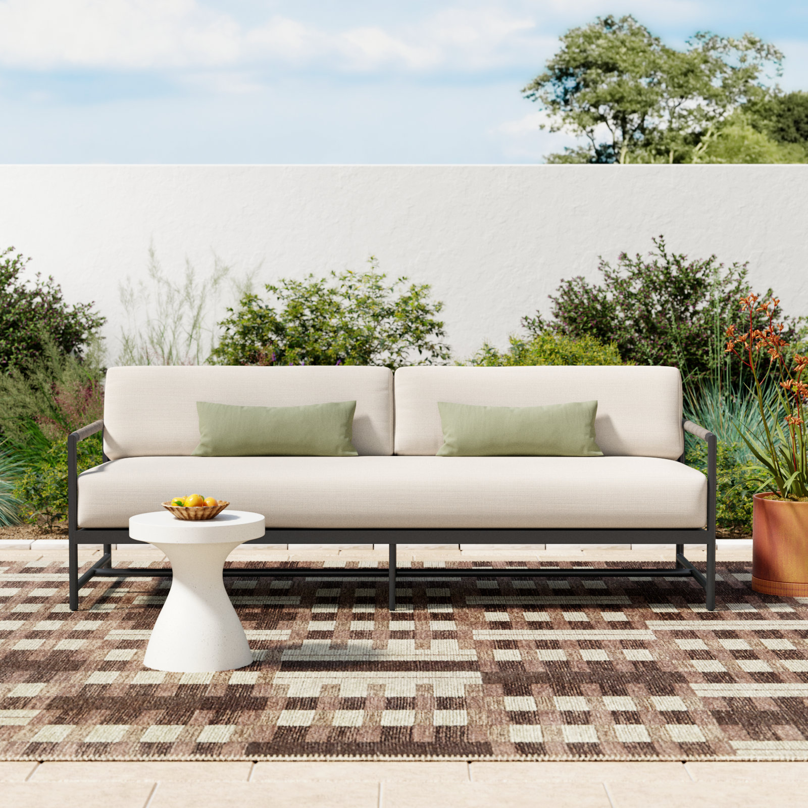 Esme 87" Sunbrella® Patio Sofa, Echo Ash Sunbrella®