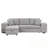 L-Shape Sectional Sofa with Storage Chaise and 2 Stools-1496205195