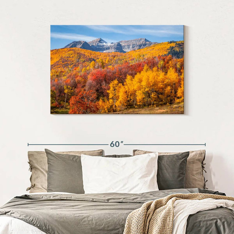 Alvord Park City In Autumn, 30" H x 45" W