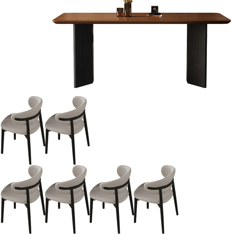 Modern simple solid wood table set., 7