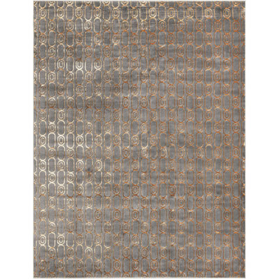 Tapis contemporain gris et gris Vincente