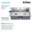 Évier de cuisine en acier inoxydable KRAUS Standart Pro-98155500-98155499