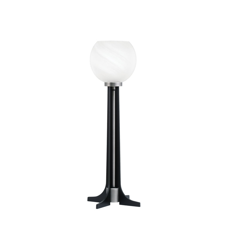 Lampe d'appoint montrée en graphite et finition noir mat avec verre de marbre blanc de 5,75 po