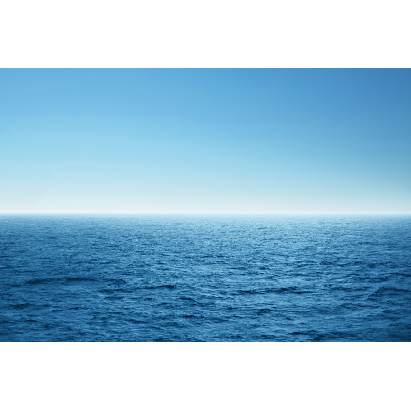 Mer bleue - photographie sur toile tendue, H 24 po x l 36 po