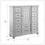 Commode principale 12 tiroirs grise avec armoire