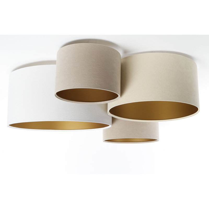 Antoniyo 4 - Light Geometric Chandelier, Beige/Cream/Gold