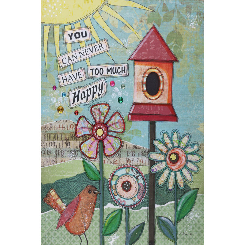 «Too Many Happy» par Morrell, reproduction sur toile tendue, H 18 po x l 12 po