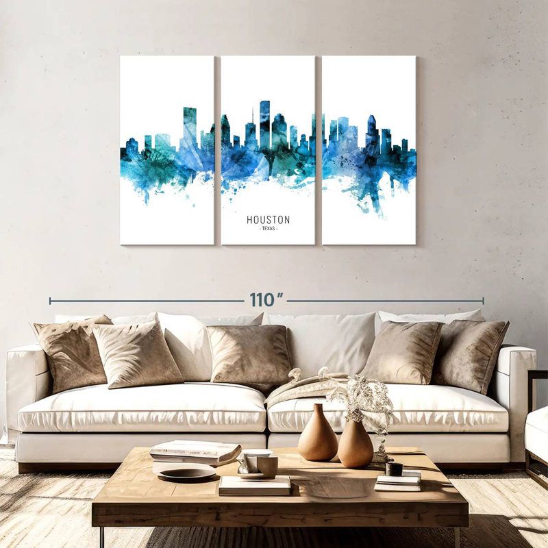 Nicci Houston Texas Skyline VII, H 48 po x l 74 po