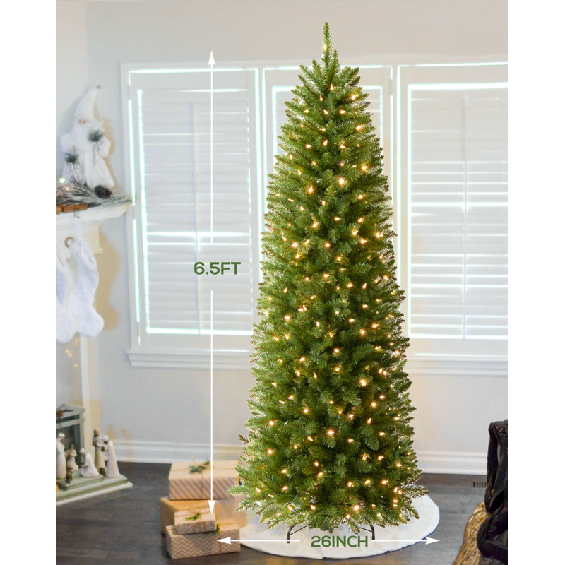 Lighted Christmas Tree, 6.5', Multicolored/Clear/White