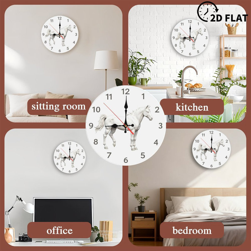 Horloge cheval blanc