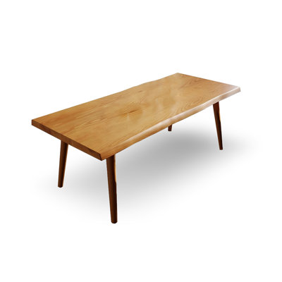 Brown Rectangular Solid Wood Butterfly Table