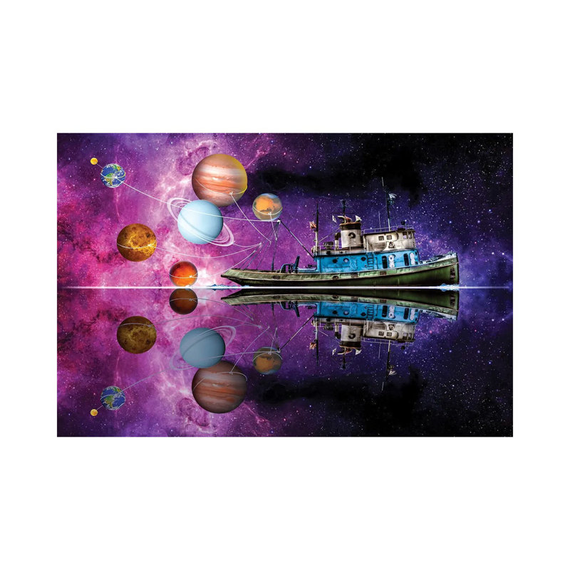 Planetary Pull by David Loblaw - Wrapped Canvas Painting, 20.32 cm H x 30.48 cm W