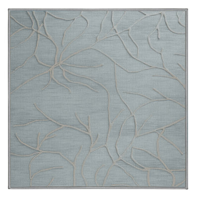 Machine Washable Abstract Gray Area Rug