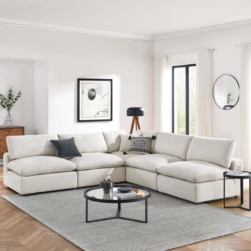 Canapé modulaire 5 pièces Commix, Ivoire