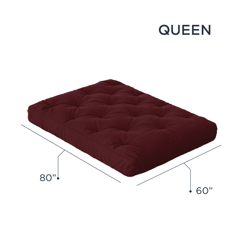 Matelas en mousse pour canapé-lit Futon de Lipson - , certifié CertiPUR-US, sans cadre, 12", Grand, Marron