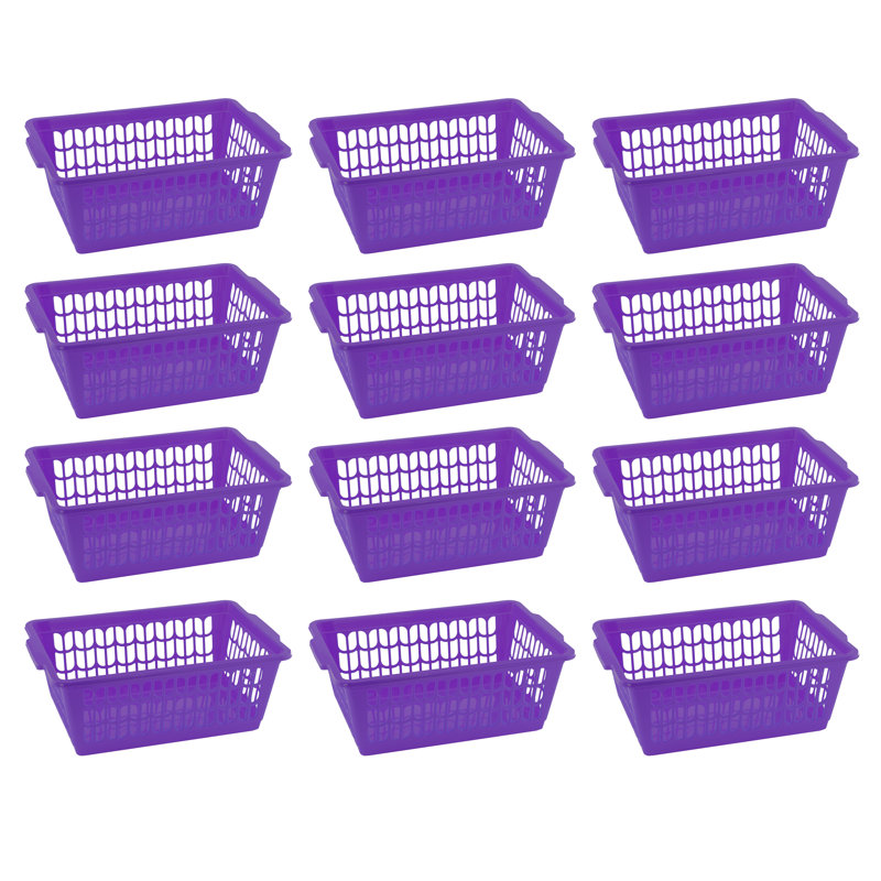 Rebrilliant Plastic Decorative Basket, Purple