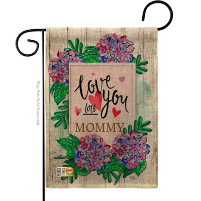 Double Sided 18.5 in. H x 13 in. W Burlap Mother's Day Flag set