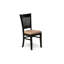 L'ensemble de 3 tables de salle à manger modernes comprend une table de cuisine ronde avec piédestal et 2 chaises de salle à manger en tissu de lin, 36 x 36 pouces, noir-96489791-108003989-108003995
