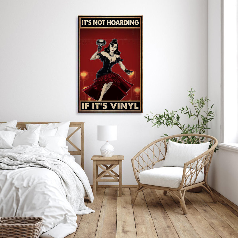 Its Not Hoarding If Its Vinyl - 1 Piece Rectangle " Its Not Hoarding If Its Vinyl ", 36" H x 24" W x 1.25" D