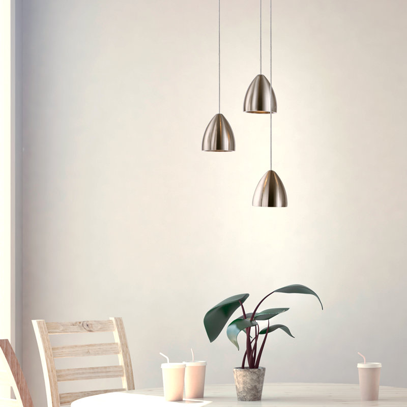 Atherton 3 - Light LED Cluster Pendant, Nickel
